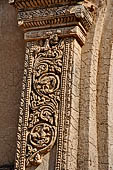 Bagan Myanmar. original stucco of the walls of Thambula Temple. 